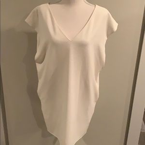 White shift dress